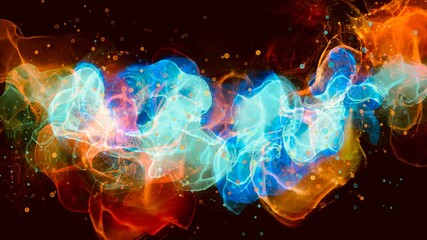 Colourful abstract background, liquid art flames, luxury hand painted artwork with fiery look on the black background, rich colours wallpaper, for printed materials