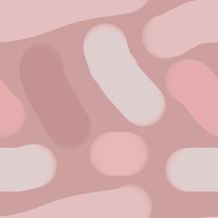 Seamless pattern of abstract textured elements of pink shades on a pink background for textiles.