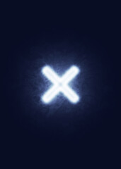 A blue cross icon on fire, on a nightly background. A symbol for when it's time to play (gamers know).
