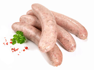 German Sausages on white Background - Isolated