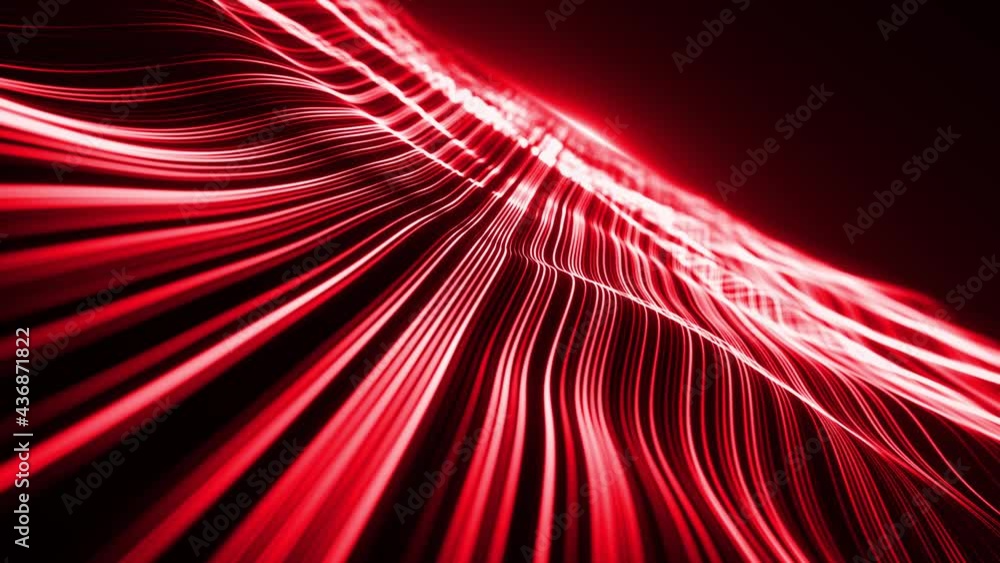 Poster Abstract Flowing Particle Lines Data Concept Background Loop/ 4k animation of an abstract technology background of powerful speed particle lines stroke patterns and strings seamless looping