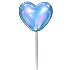 Abstract lollipop heart. Cute colorful illustration. Candy illustration