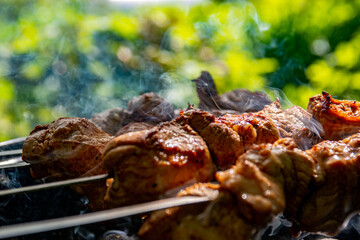 Kebab BBQ pork meat.