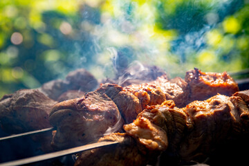 Kebab BBQ pork meat.