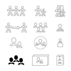 Obraz premium Human. Symbol. Icon. On white background.
