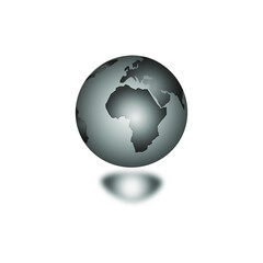 Earth. Planet. On white background. Vector.