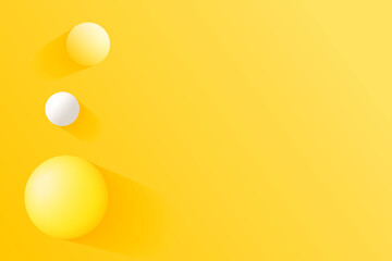 Background, abstract illustration three balls 3D ideal for web pages.