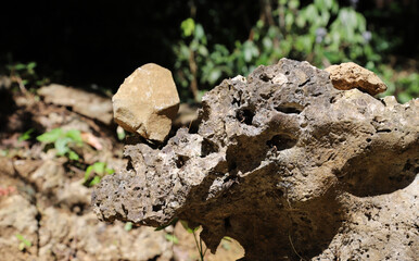 Closeup of vintage rock