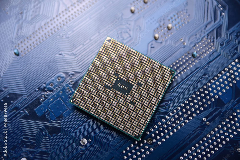 Poster circuit board. technology background. central computer processors cpu concept. motherboard digital c