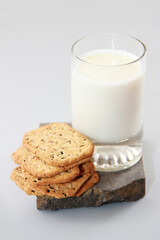 white milk drink with a glass for a kefir diet