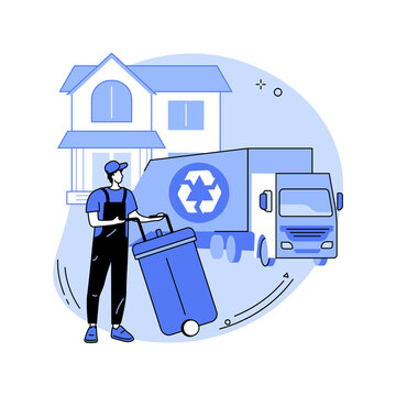 Junk removal abstract concept vector illustration.