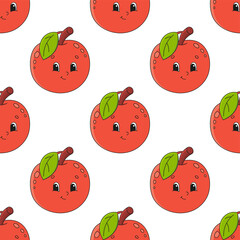 Colored seamless pattern. Cartoon style. Hand drawn. Vector illustration isolated on white background. For walpaper, poster, banner.