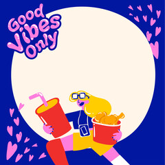 Vector Set of fun and colorful stickers, notebook template : Vector Illustration