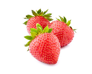 Strawberries Isolated on White Background. Ripe berries isolated.