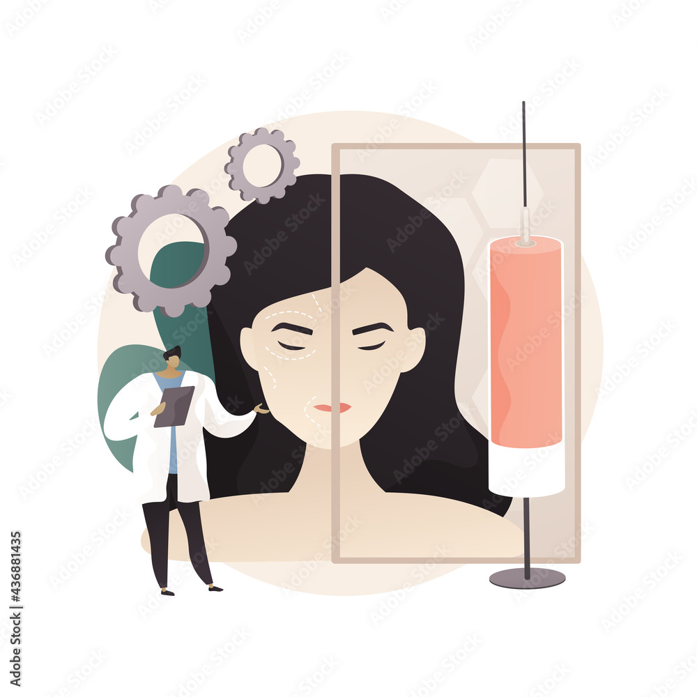 Canvas Prints botox injection abstract concept vector illustration.