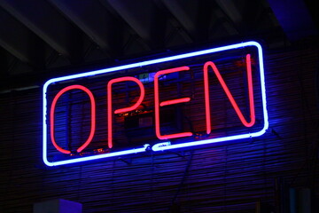 Fototapeta premium ネオン neon open
