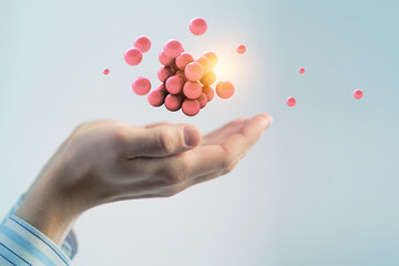 Science concept with sphere model