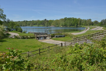 Tilgate Park Lake in Crawley, West Sussex on June 1st 2021