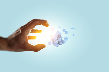 Science concept with sphere model