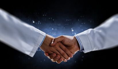 Partnership concept. Image of handshake