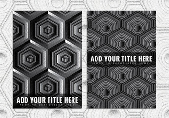 Abstract Pattern Design Layout for Brochure with Stipple Effect