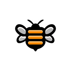 Simple Mascot Vector Logo Design of Bee Honey