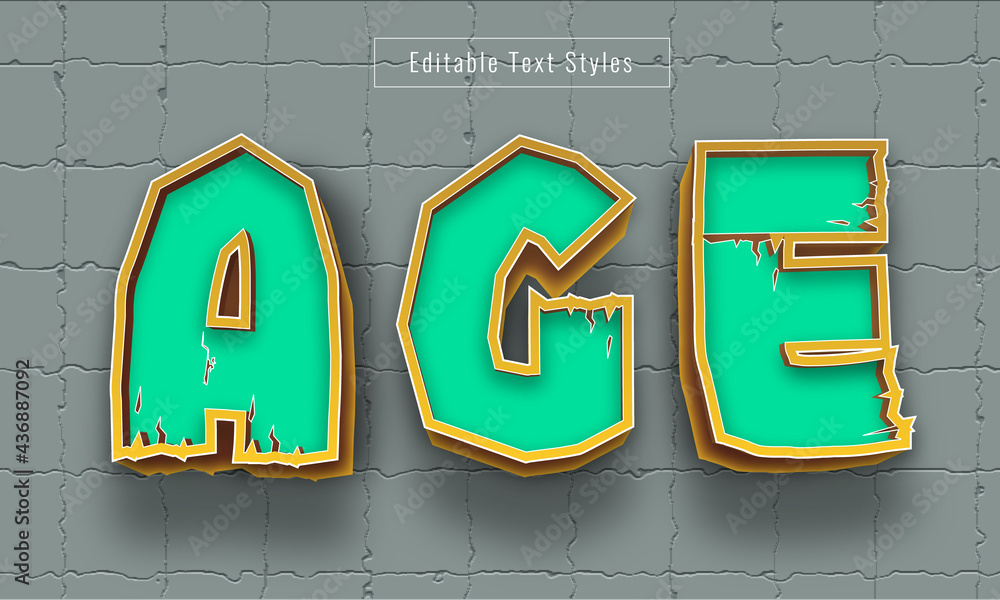 Wall mural editable game logo text effects