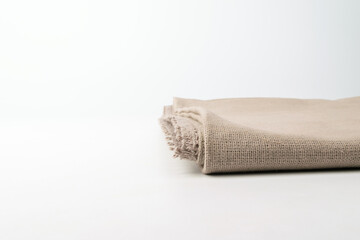 Textile tablecloth on a white background