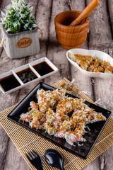 Lupis and Cenil is Traditional Indonesia snack. Lupis and Cenil can be sweetened more with shredded coconut topped with a thick palm sugar syrup.  It's often found in traditional markets.