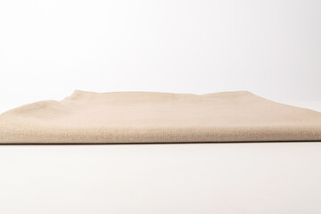 Fototapeta na wymiar Textile tablecloth on a white background