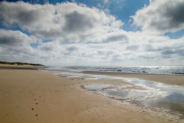 Sandy beach in the North Sea