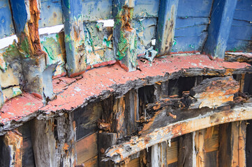 Détail d'épave de bateau 