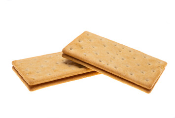 biscuit cracker with chocolate isolated