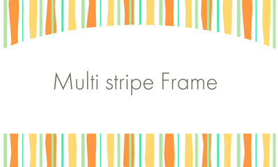 マルチストライプ柄 フレーム ベクターイラスト