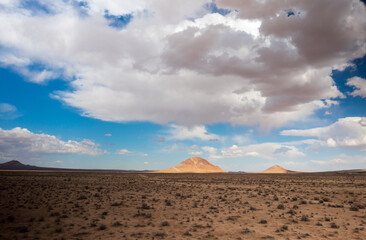 California drought landscape over the Mojave desert
