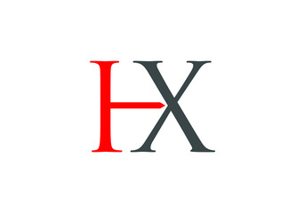 this is a creative text HX logo icon