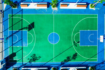 Playground -Aerial shooting basketball court