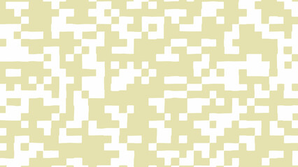 Abstract square pixel background in white and khaki color. Vector illustration.