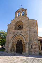 Fototapeta na wymiar Exterior of the Church of Santa Maria de la Oliva. Villaviciosa. Asturias