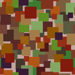 seamless pattern of squares in the form of colored patches for prints on fabrics for curtains, bed linen, towels and for packaging as well as for interior decoration