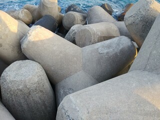 breakwater on the beach