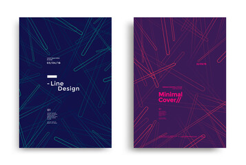 Minimal dynamic covers design with a blue and red color line