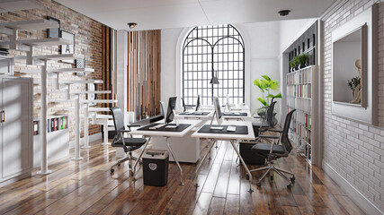 modern office interior design concept