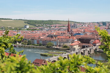 Obraz premium View above Würzburg