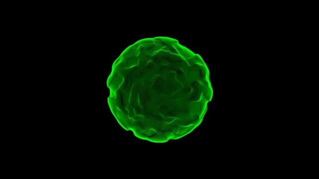 virus animation, corona virus covid-19, microscopic view of floating influenza virus cells