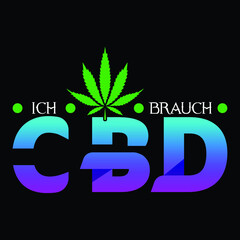 CBD canabis marijuana t-shirt design