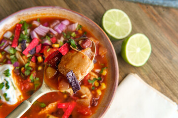 Mexican Chicken Taco Soup