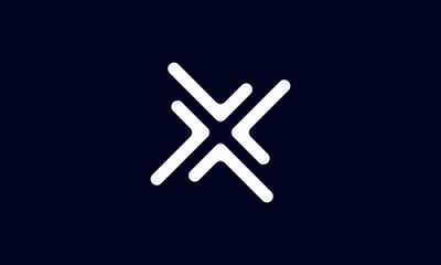 Modern Trendy Minimal Monogram X For Business, Initial Based letter X Icon Logo