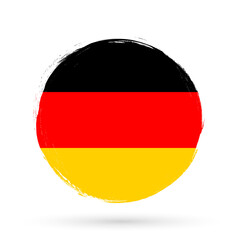 Flag of Germany, banner with grunge brush