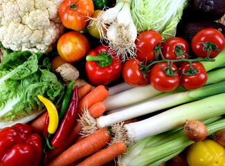 colourful mix of fresh vegetables